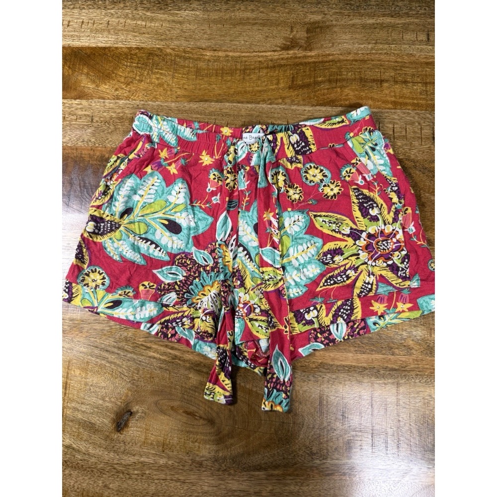 Vera Bradley Womens Pull On Shorts Small Tropical Floral Boho Lounge Resort